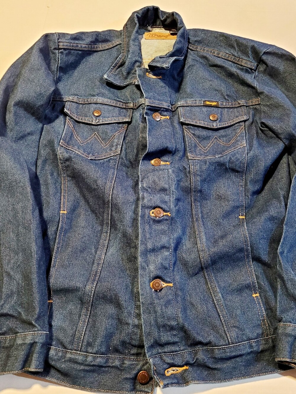 Wrangler Cowboy Cut Denim Jacket Mens Size Large Tall